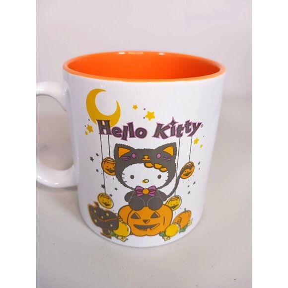 Hello Kitty Sanrio Halloween Pumpkin Ceramic Coffee Tea Mug NWOT - Picture 3 of 7